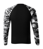 Malfini CAMOUFLAGE LS 166 Tričko unisex