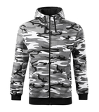 Malfini CAMO ZIPPER C19 Mikina pánska