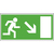 15.0024 Tabuľka úniková cesta schody dole vpravo - hlinik 40x20 cm
