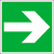 38.0055 Tabuľka ukazateľ smeru vpravo (vľavo) - fólia Everglow 15x15 cm
