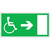 15.0027 Tabuľka úniková cesta pre vozíčkárov vpravo - hlinik 30x15 cm