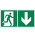 BZ PM940 Značka únikový východ vpravo, šípka dole - plast 30x15 cm
