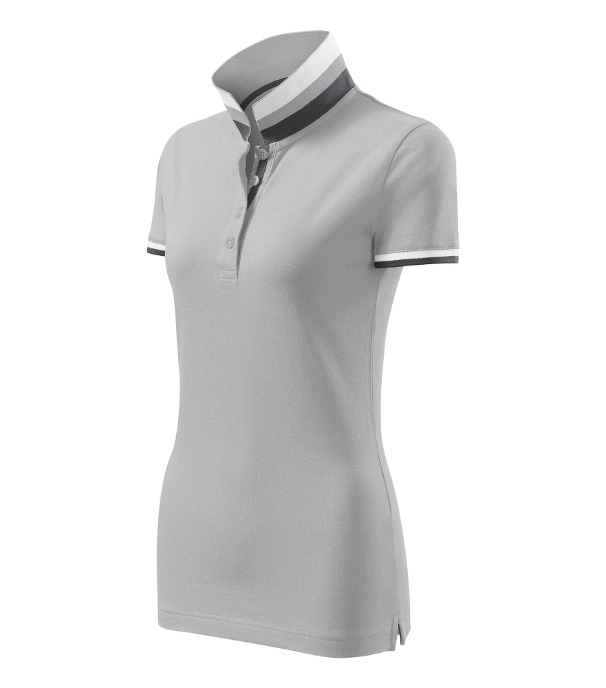 Malfini Premium COLLAR UP 257 Polokošeľa dámska S, Strieborno sivá