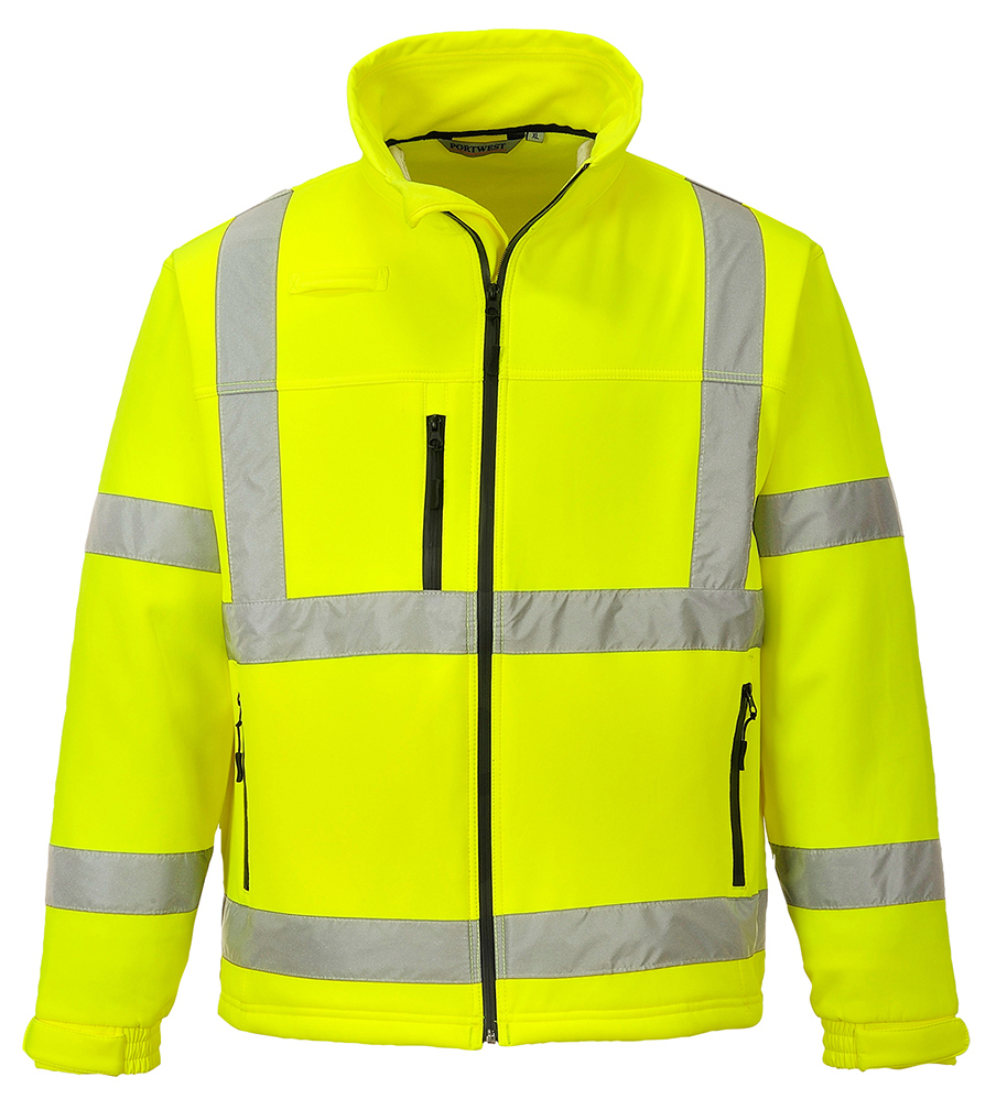 Portwest S424 HI-VIS CLASSIC Reflexná softshellová bunda S, Fluorescenčno žltá