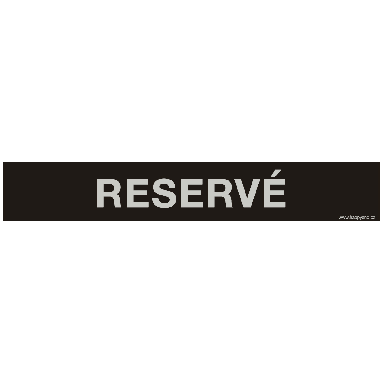 DP PCT04 Tabuľka k parkovaciemu dorazu - RESERVÉ Čierna-Strieborná