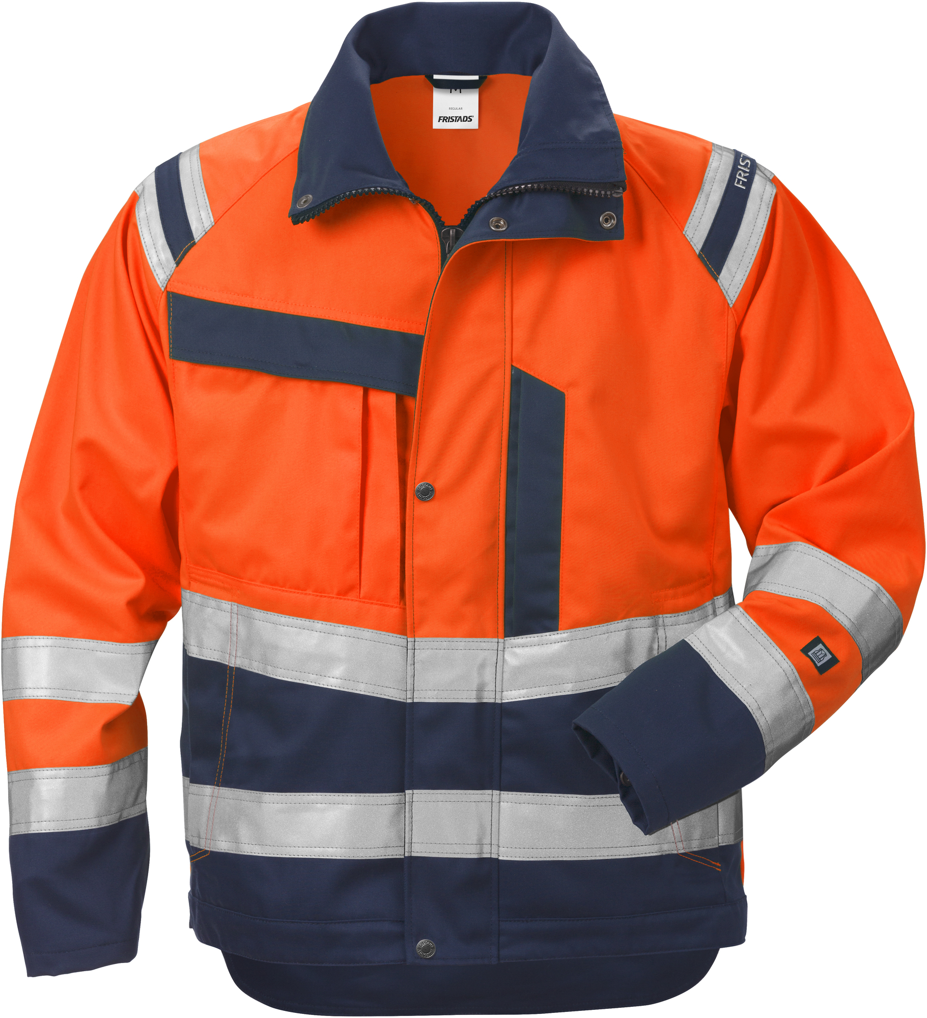Fristads Výstražná bunda 4026 PLU XS, Fluorescenčno oranžová-Námornícka modrá