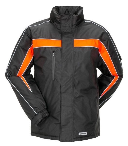 Planam OUTDOOR COSMIC Zimná bunda S, Čierna-Oranžová