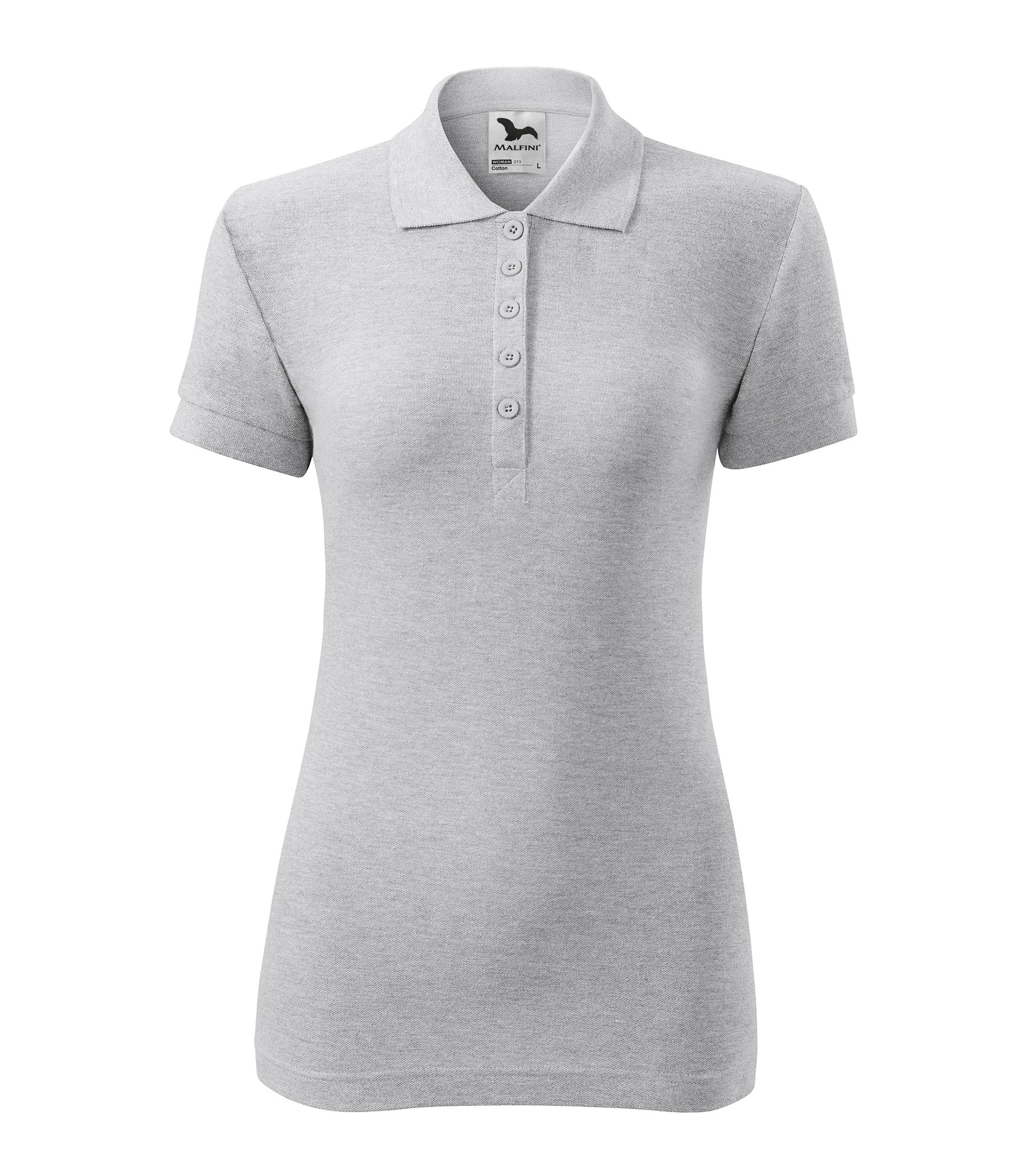 Malfini COTTON 213 Polokošeľa dámska XL, Svetlosivý melír
