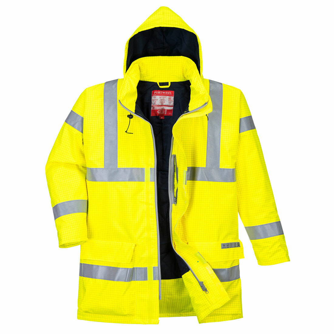 Portwest S778 BIZFLAME RAIN HI-VIS Nehorľavá bunda XS, Reflexná žltá