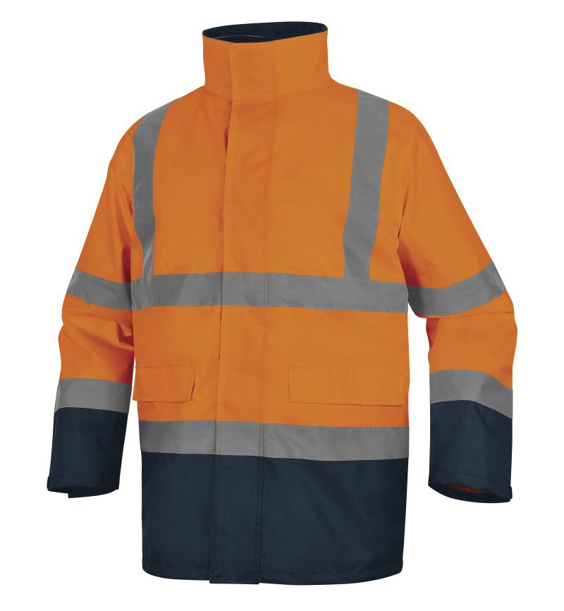 Delta Plus SPEED Reflexná bunda S, Fluorescenčno oranžová-Námornícka modrá