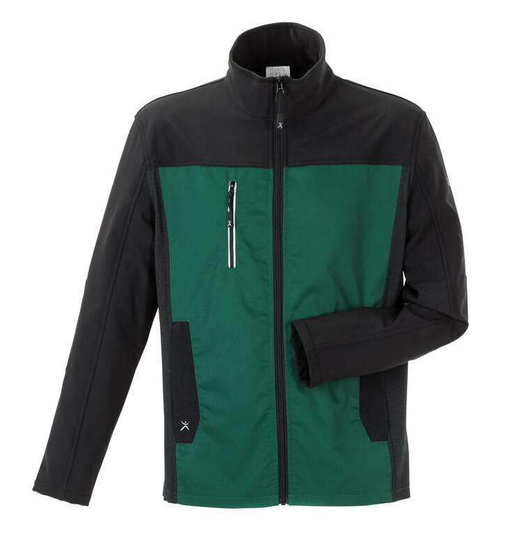 Planam NORIT HYBRIDJACKE Softshellová bunda pánska Zelená-Čierna, 42