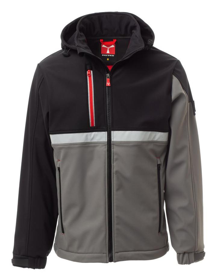 Payper WISE Softshellová bunda 4XL, Smoke-Black