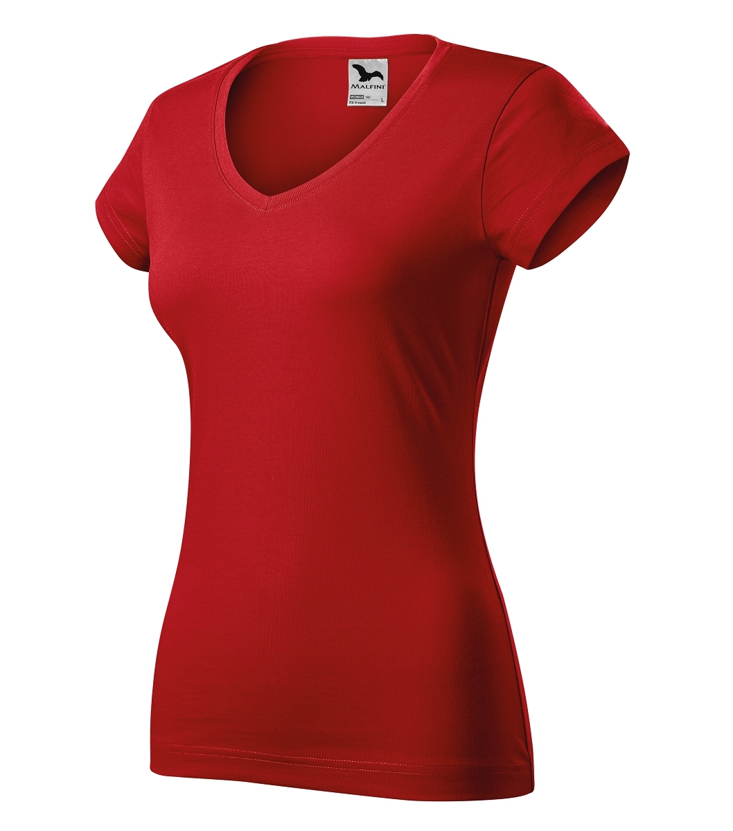 Malfini FIT V-NECK 162 Tričko dámske M, Červená