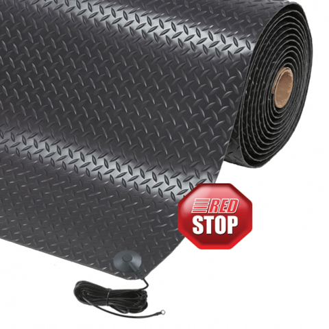 PR 33A/02CE Antistatická protiúnavová rohož 91x150x1,43 cm Čierna