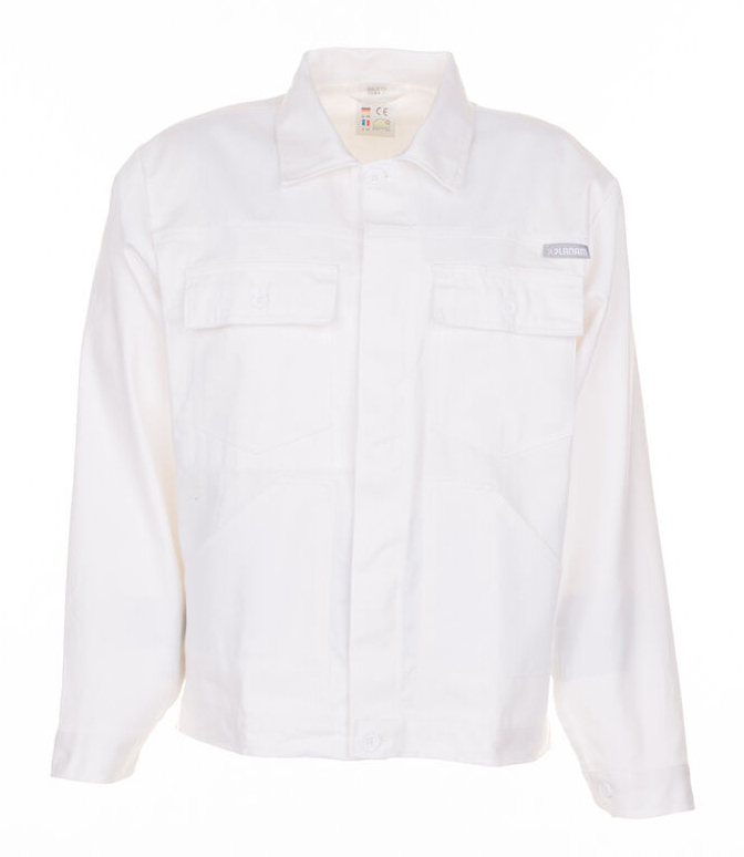 Planam BW 270 WAISTED JACKET Pracovná bunda Biela, 42