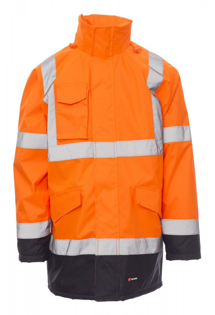 Payper YARD Reflexná bunda S, Fluorescent orange-Navy blue