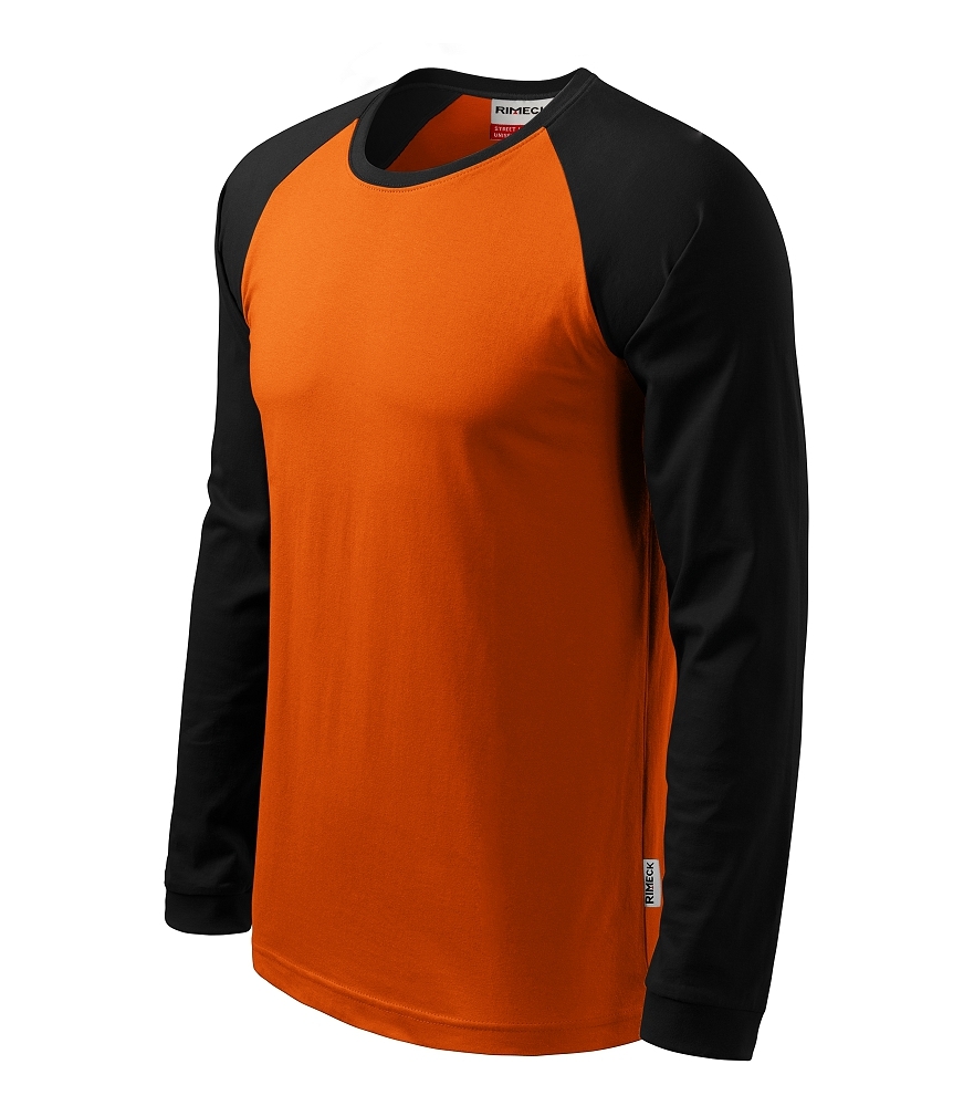 Malfini STREET LS 130 Tričko pánske XL, Oranžová-Čierna