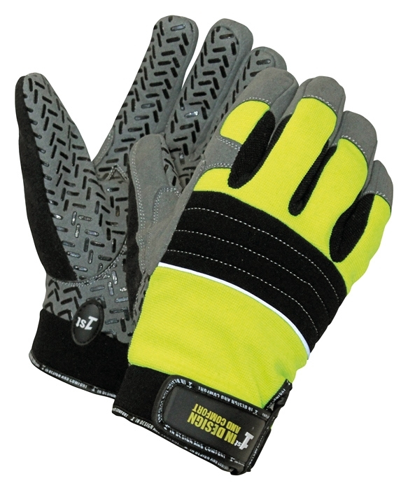OS 1st GRIP Pracovné rukavice Čierna-Zelená, 10