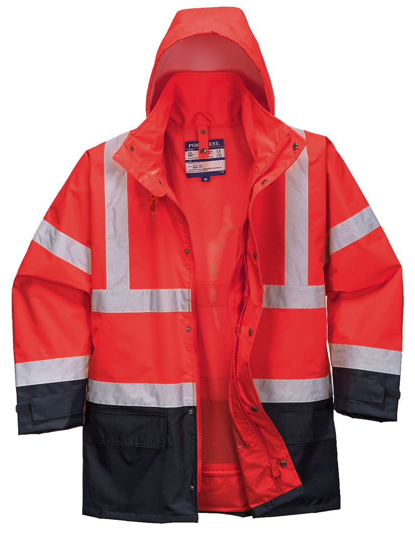 Portwest S768 HI-VIS EXECUTIVE Reflexná bunda 5v1 S, Červená-Námornícka modrá
