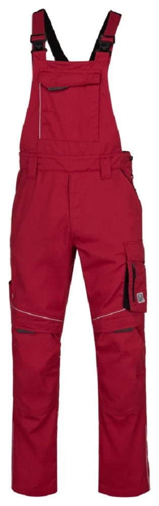 Ardon SUMMER Montérkové nohavice s náprsenkou Červená, 50