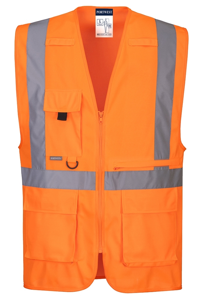 Portwest C357 HI-VIS EXECUTIVE Reflexná vesta S, Reflexná oranžová