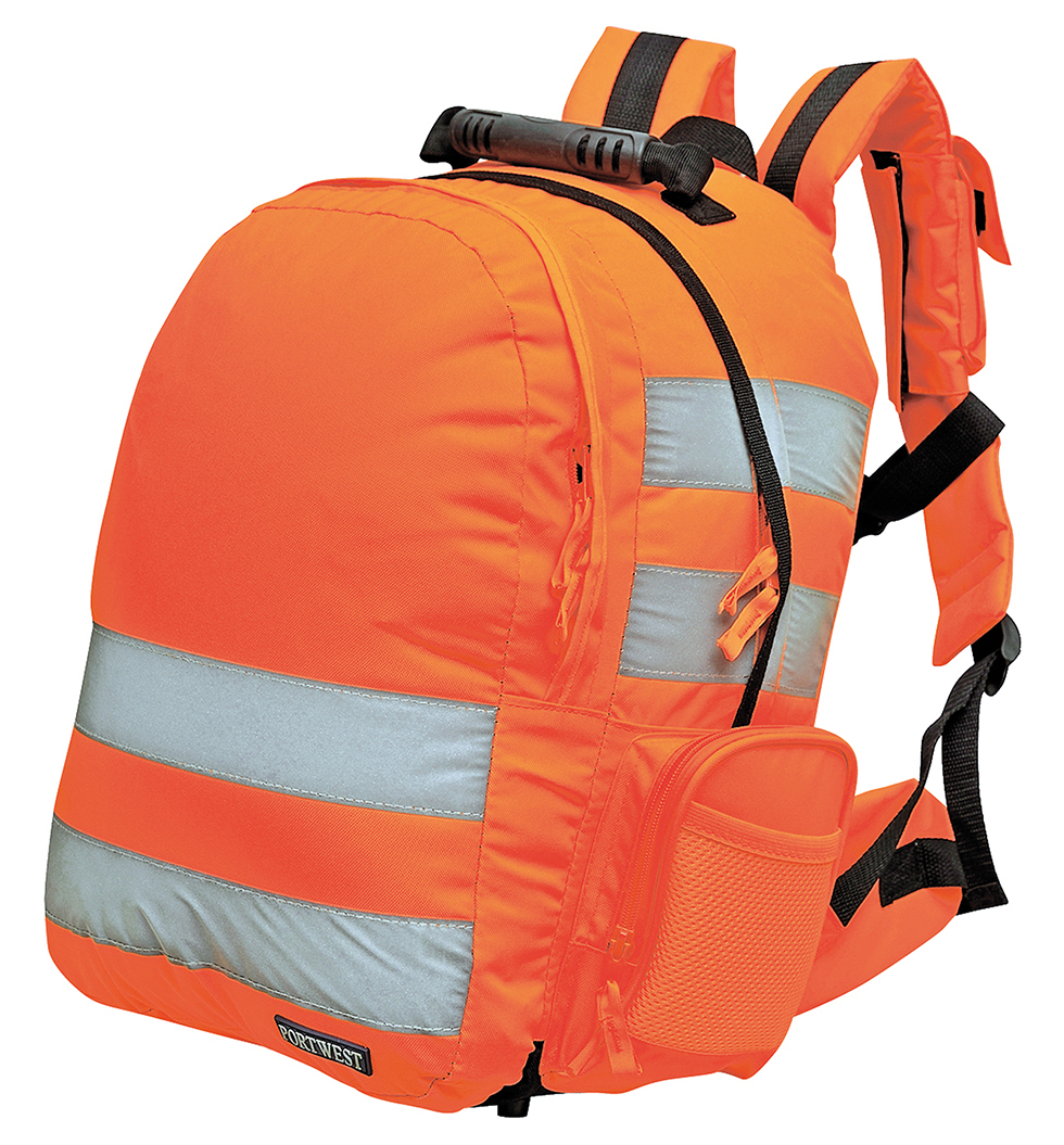 Portwest B904 HI-VIS QUICK RELEASE Reflexný ruksak Fluorescenčno oranžová