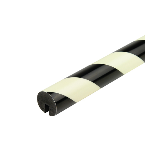 DP 10911 Varovný a ochranný profil 3 - priemer 4x100 cm Čierna-Zelená