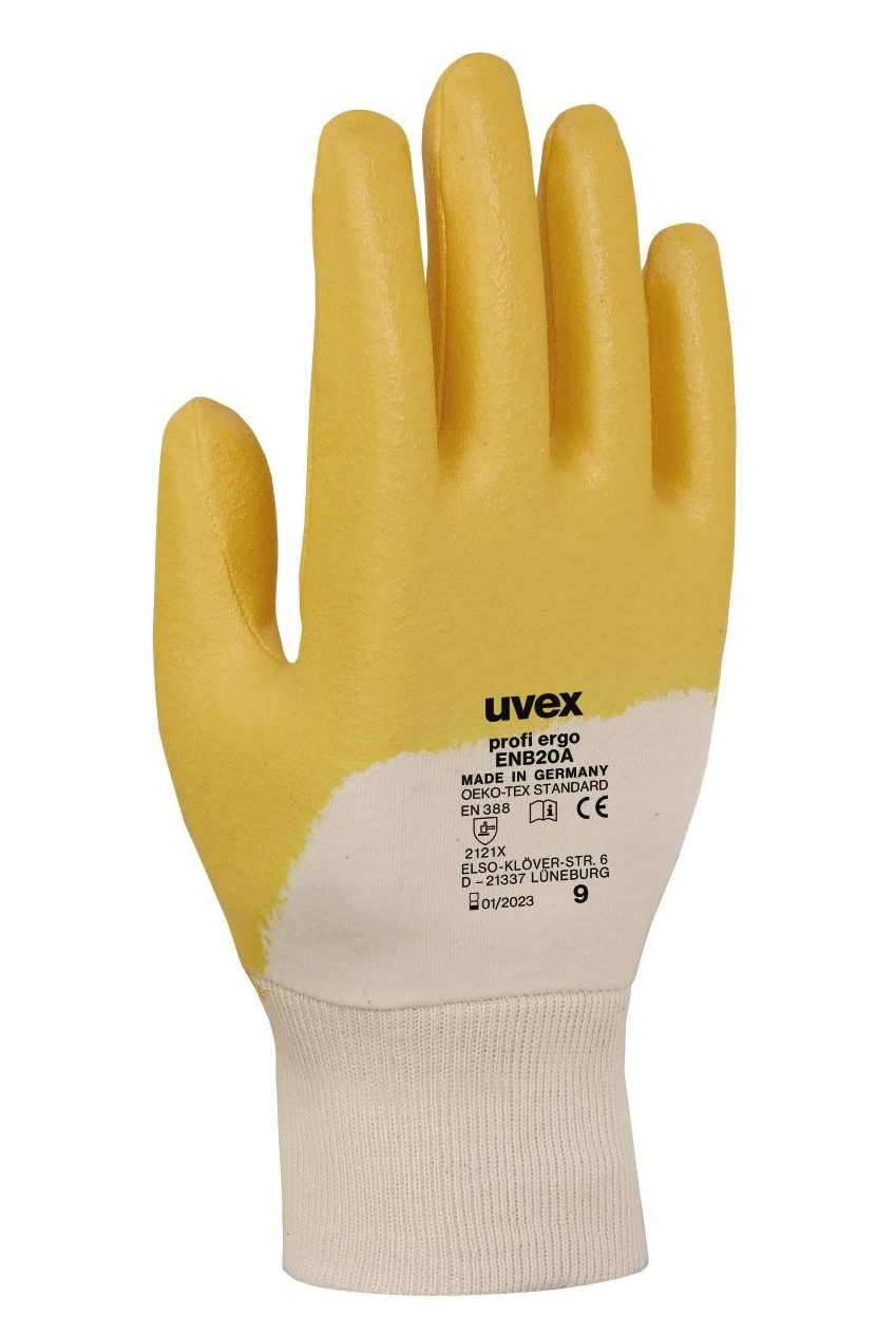 Uvex PROFI ERGO ENB20A Pracovné rukavice Biela-Oranžová, 6
