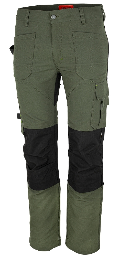 Bennon EREBOS WP TROUSERS BLACK Strečové pracovné nohavice Zelená-Čierna, 42