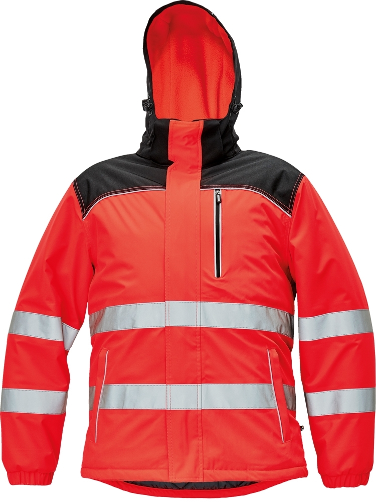 Cerva KNOXFIELD HI-VIS Reflexná zimná bunda XS, Červená