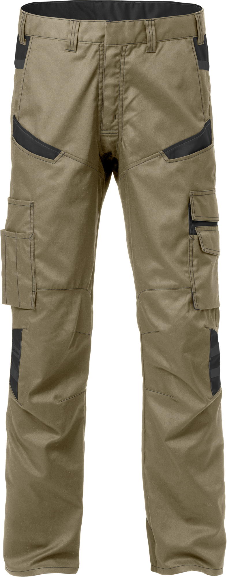 Fristads Nohavice 2552 STF 46, Khaki-Čierna