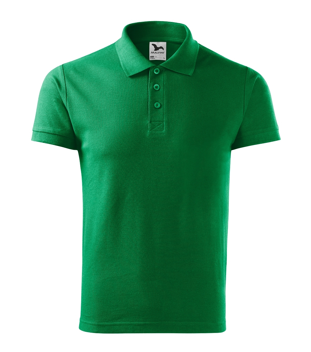 Malfini COTTON 212 Polokošeľa pánska M, Trávová zelená
