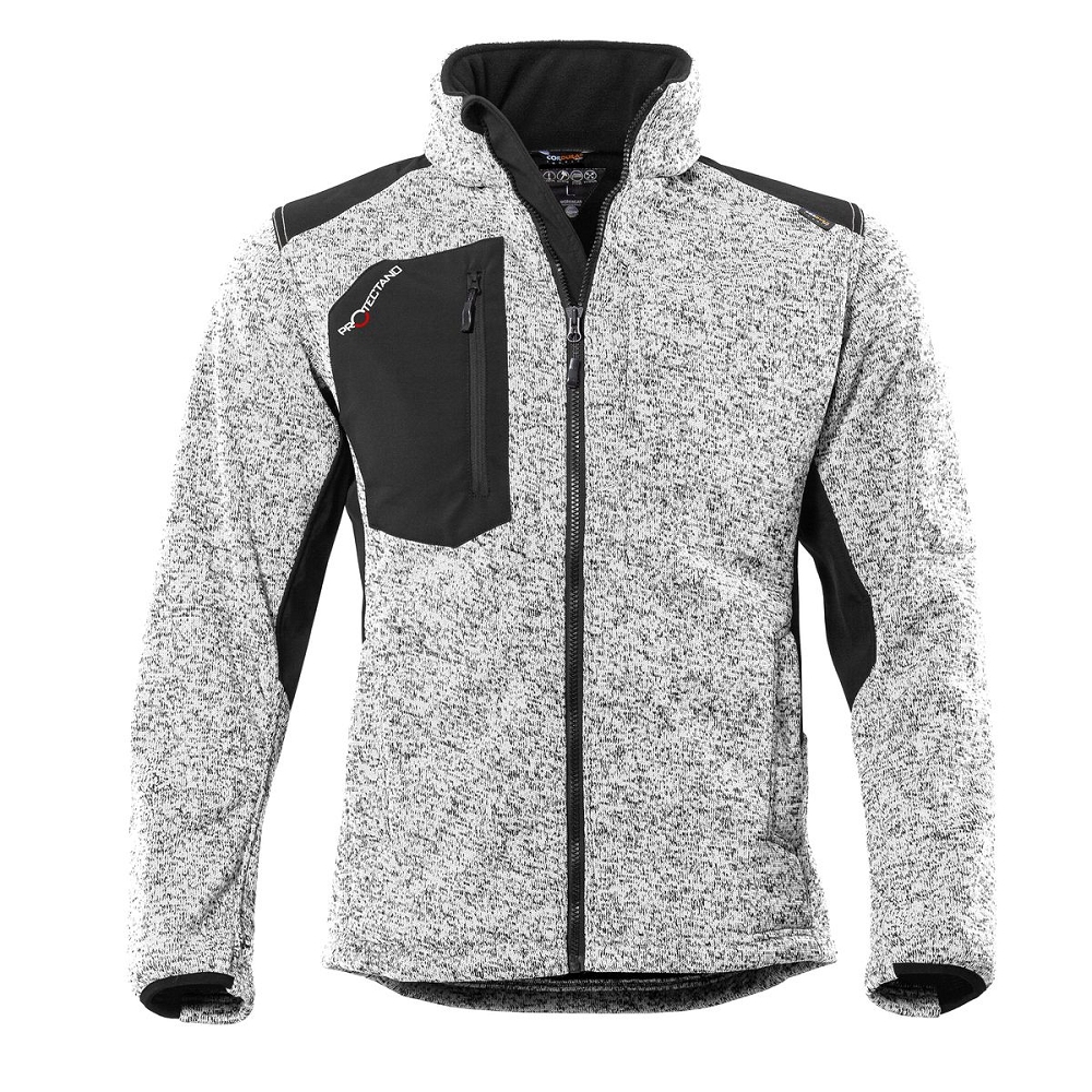 Qualitex VGCA40 Fleecová bunda Biela, S