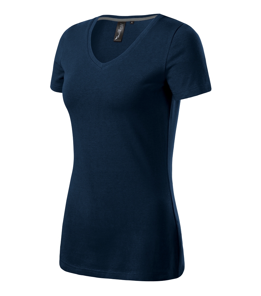 Malfini Premium ACTION V-NECK 701 Tričko dámske S, Tmavomodrá