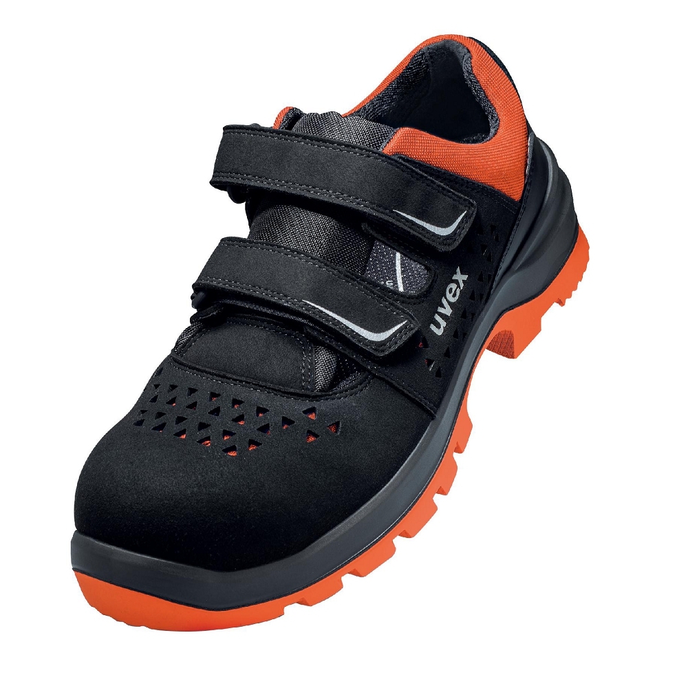 Uvex 9504 S1 SRC Bezpečnostné sandále Čierna-Červená, 38