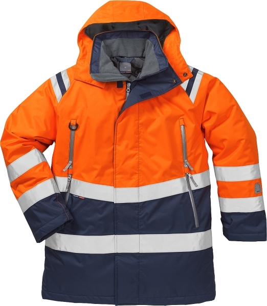 GTT 4836 ZIMNÁ REFLEXNÁ PARKA AIRTECH XXL, Výstražná oranžová-Námornícka modrá
