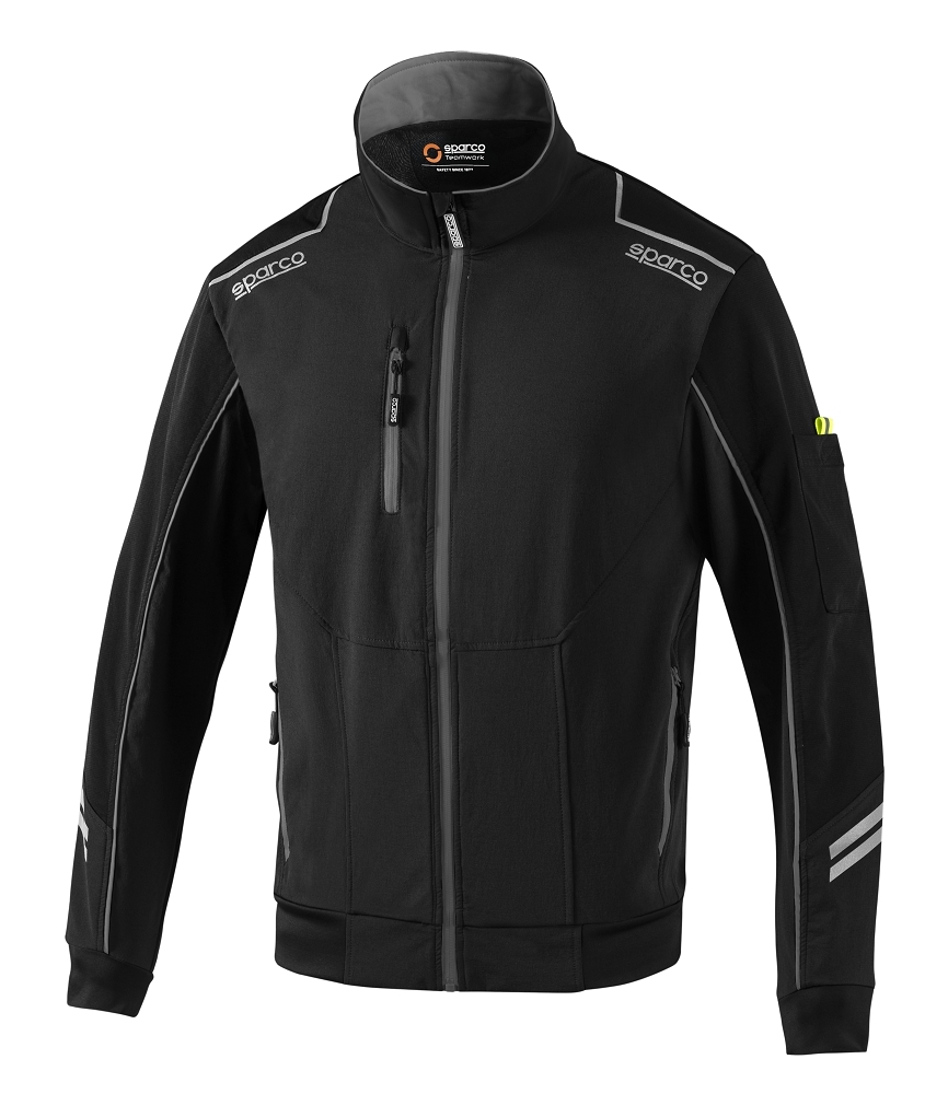Sparco AUSTIN TECH LIGHT-SHELL Softshellová bunda XS, Čierna-Sivá