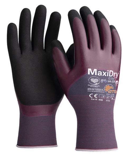 E-shop ATG 64-225 MAXIDRY ELITE Pracovné rukavice 10, Fialová-Čierna