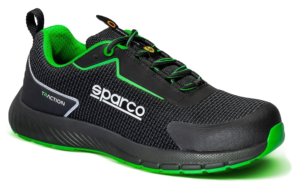 Sparco TRACTION SANYO ESD S1PS SR FO HRO Bezpečnostná obuv Čierna-Zelená, 36