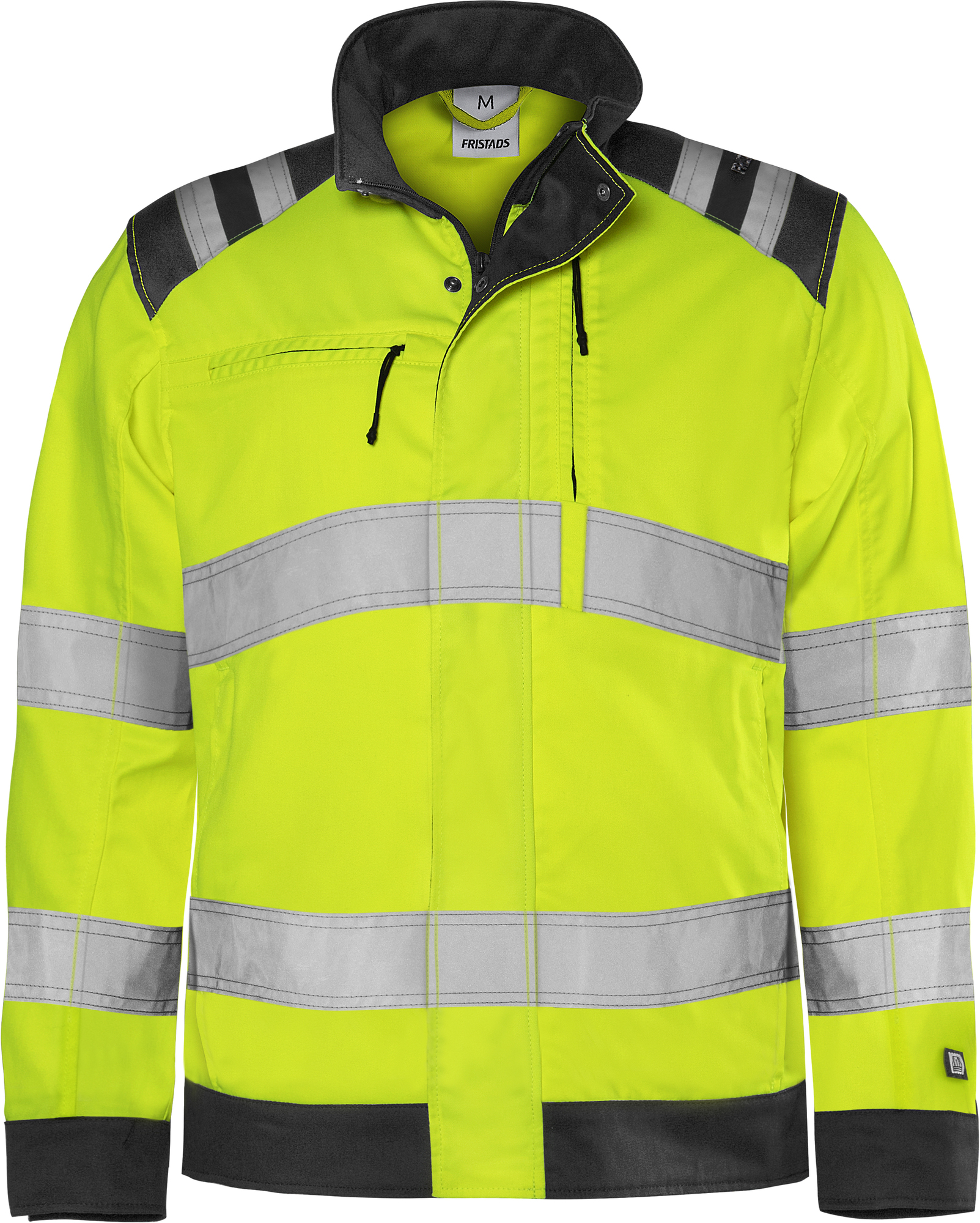Fristads Green výstražná bunda 4067 GPLU S, Výstražná žltá-Čierna