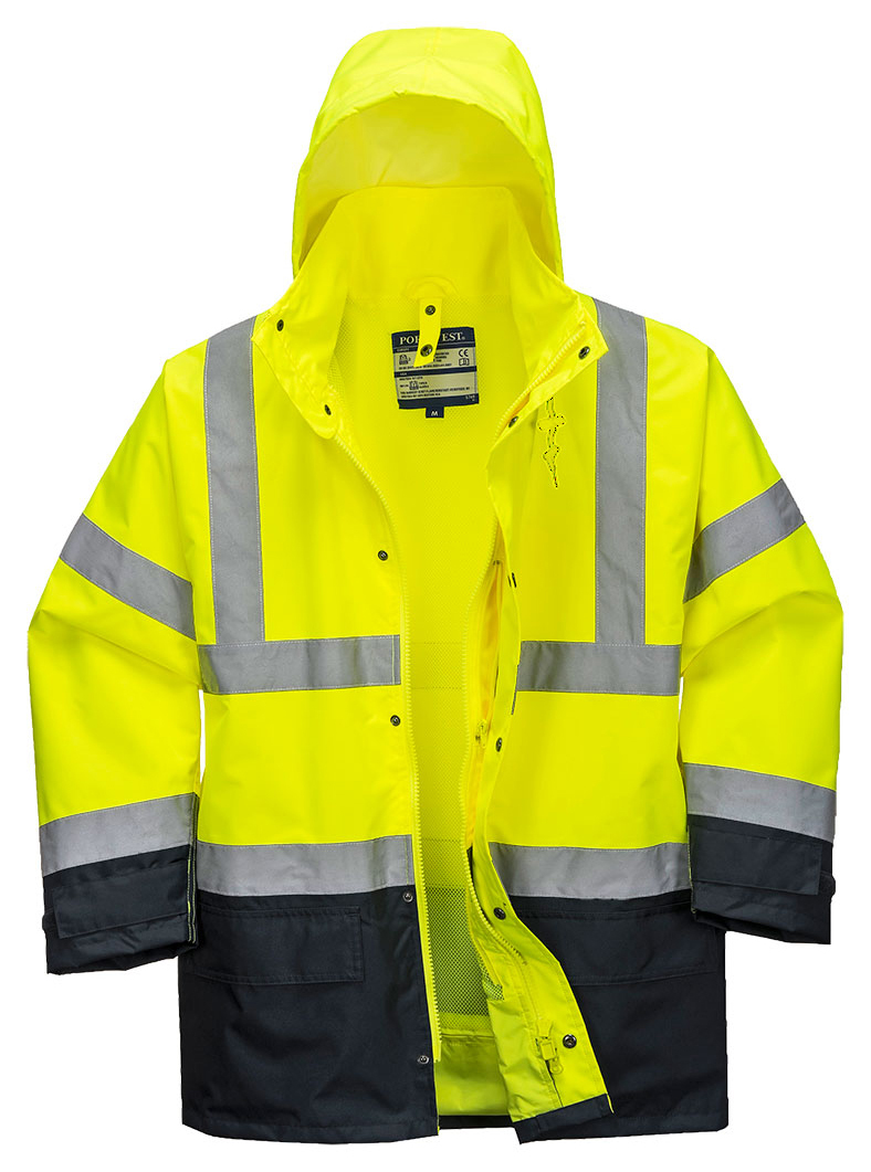 Portwest S768 HI-VIS EXECUTIVE Reflexná bunda 5v1 XS, Fluorescenčno žltá-Námornícka modrá