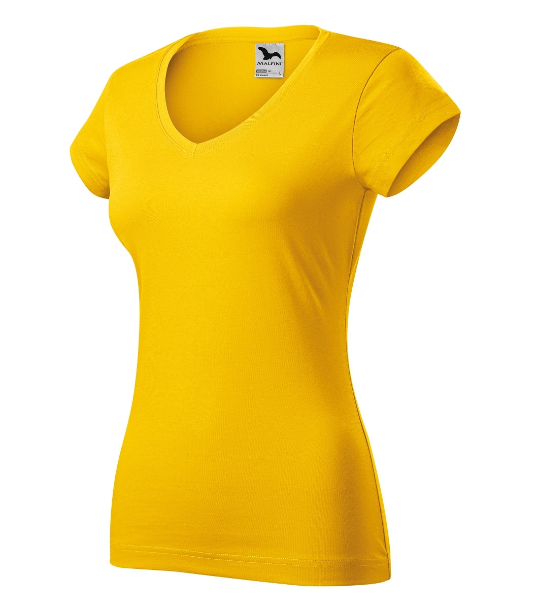 Malfini FIT V-NECK 162 Tričko dámske Žltá, M