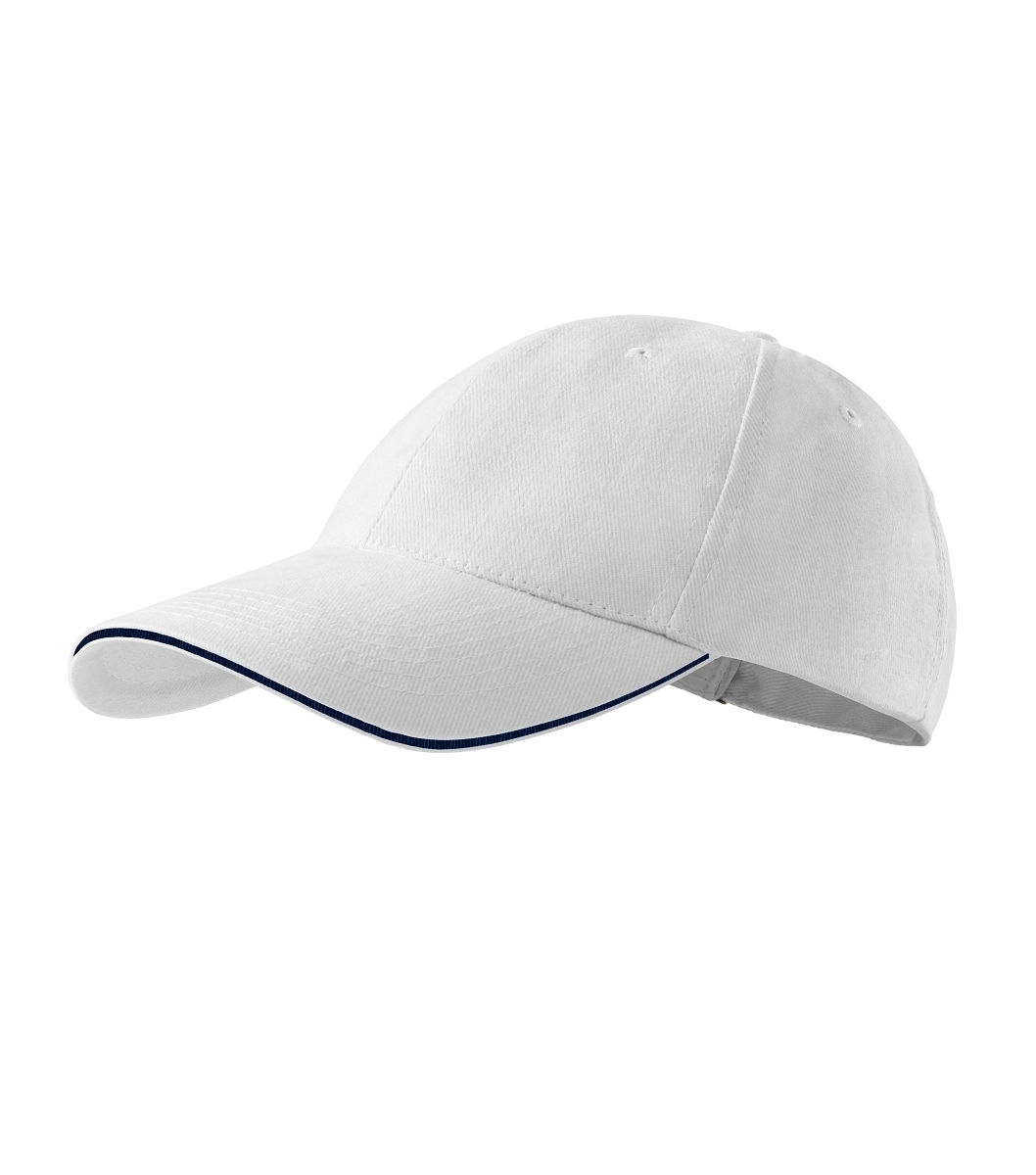Malfini 6P SANDWICH 306 Čiapka unisex Biela-Tmavomodrá