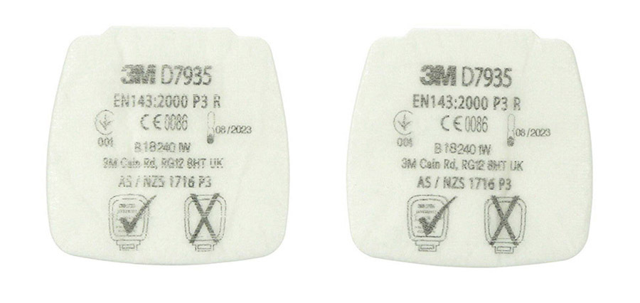 3M SECURE CLICK D7935 P3R Časticové filtre 4 kusov