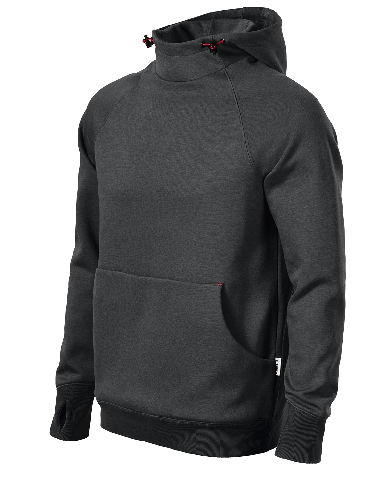 Rimeck VERTEX HOODIE W43 Mikina pánska 4XL, Ebony gray