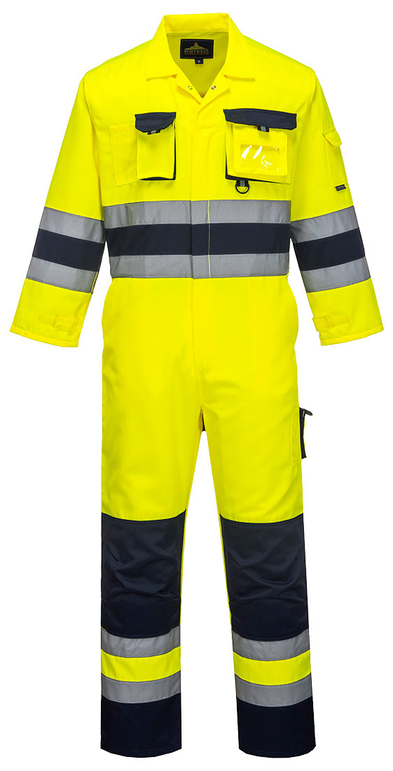 Portwest TX55 NANTES HI-VIS Reflexná kombinéza 3XL, Fluorescenčno žltá-Námornícka modrá