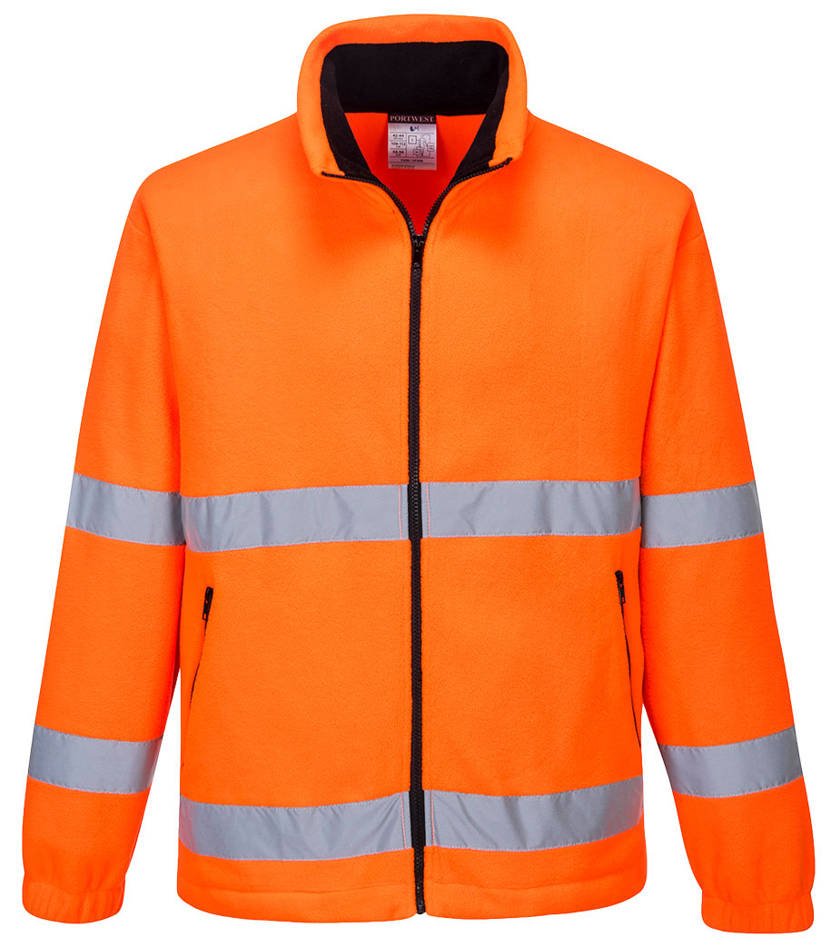 Portwest F250 HI-VIS ESSENTIAL Reflexná fleecová mikina S, Fluorescenčno oranžová
