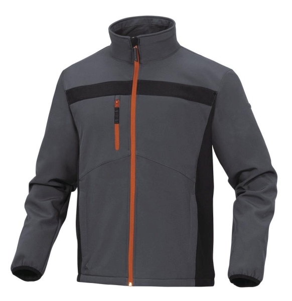 Delta Plus LULEA2 Softshellová bunda 3XL, Sivá-Oranžová