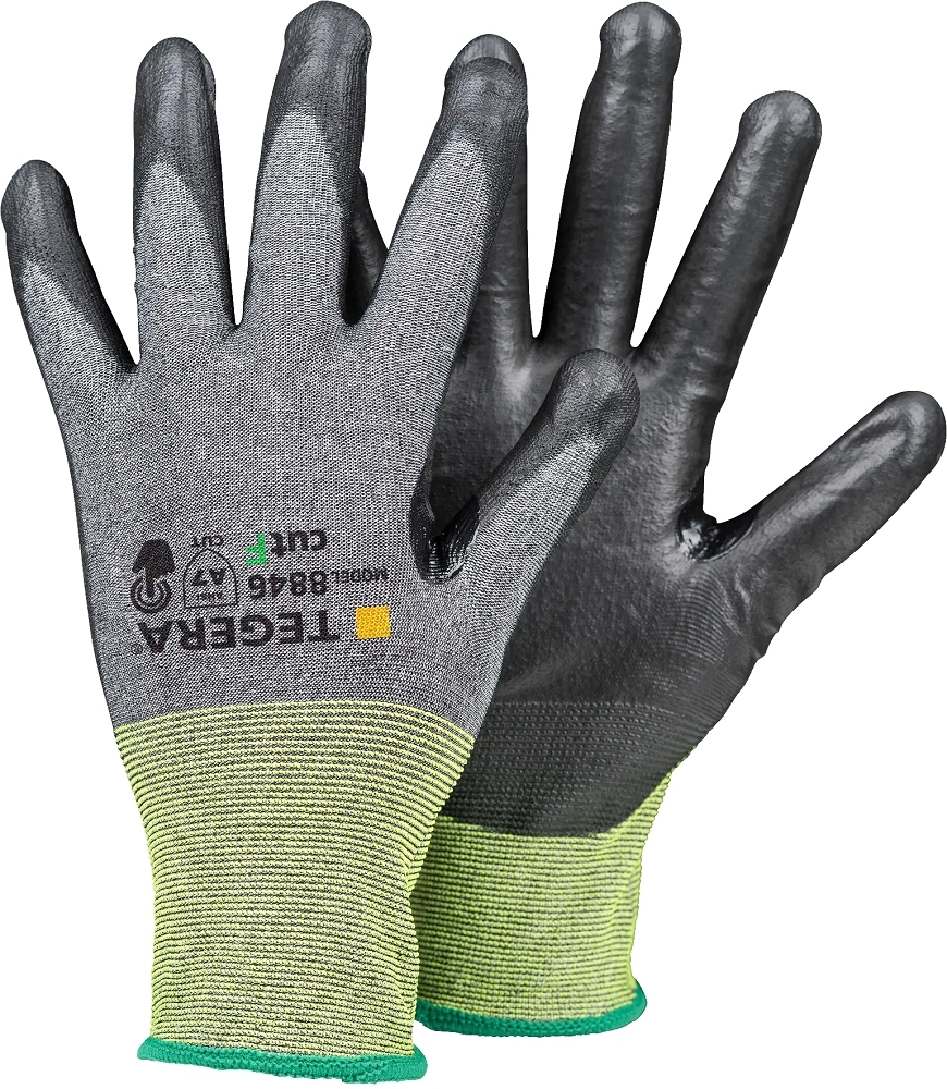 TEGERA 8846 Pracovné rukavice Sivá-Čierna, 9