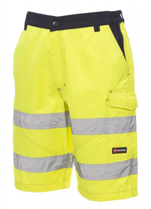 Payper CRAFT Reflexné bermudy S, Fluorescent yellow-Navy blue